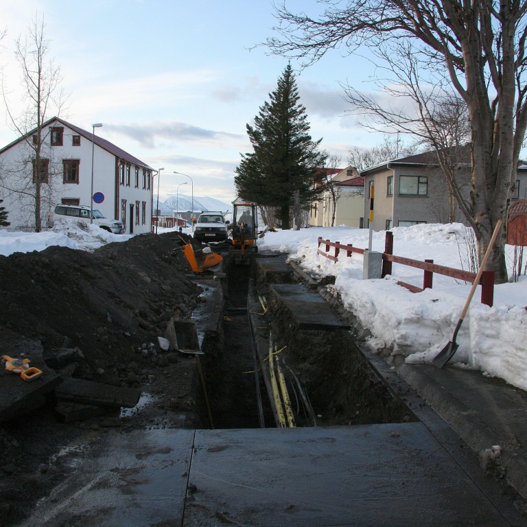 Framkvæmdir á Ásgarðsvegi