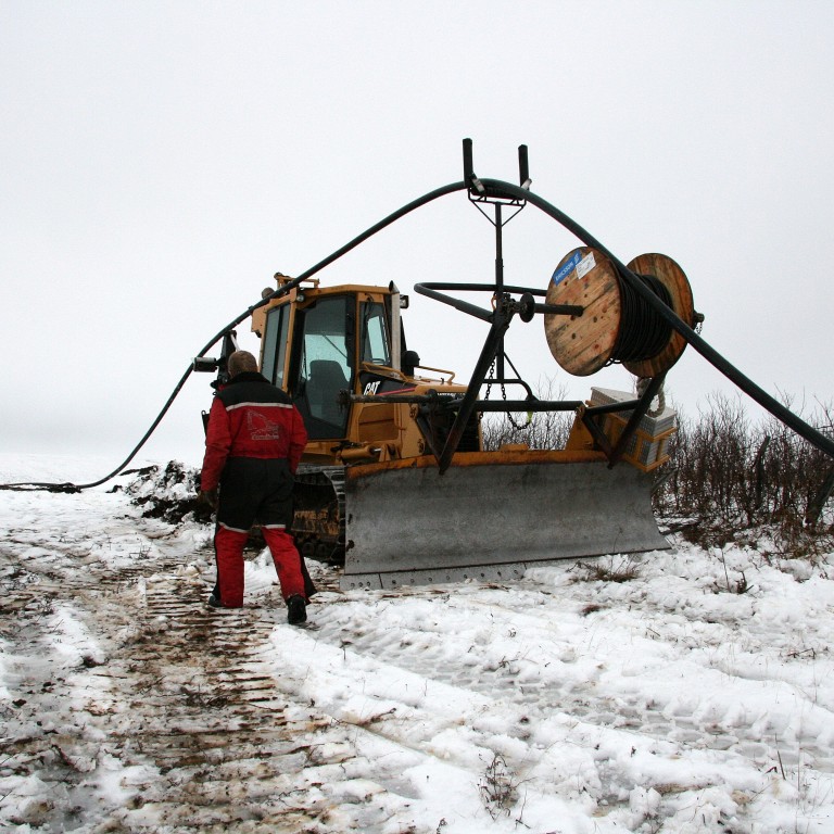 Unnið að tengingum Hnjúks og Hólsgerðis í Kinn við hitaveitu