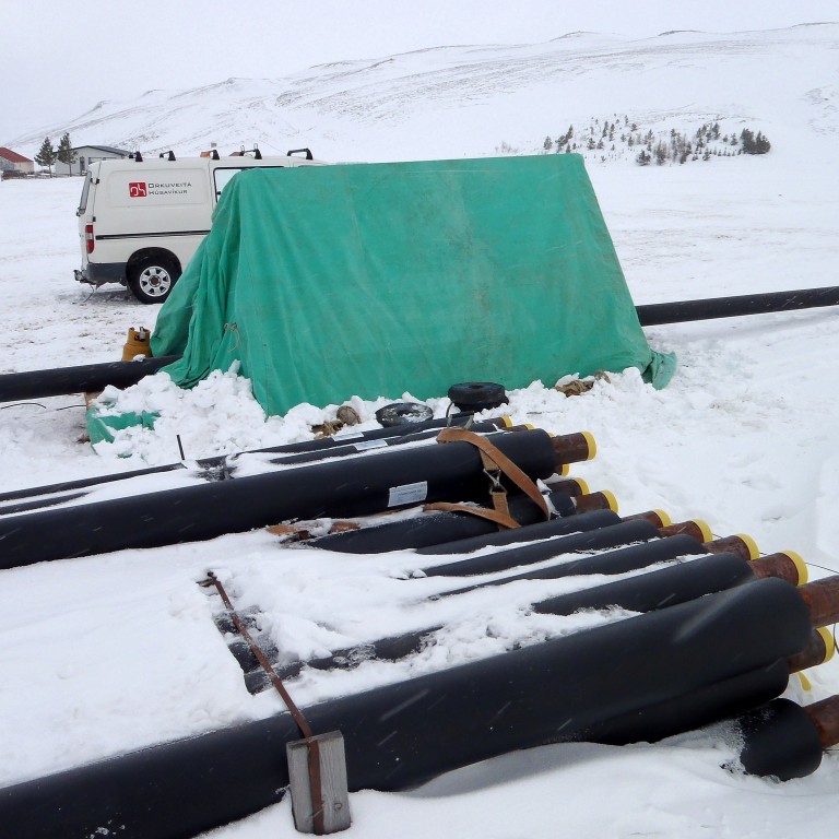 Unnið að endurnýjun lagnar á Hvammsheiði