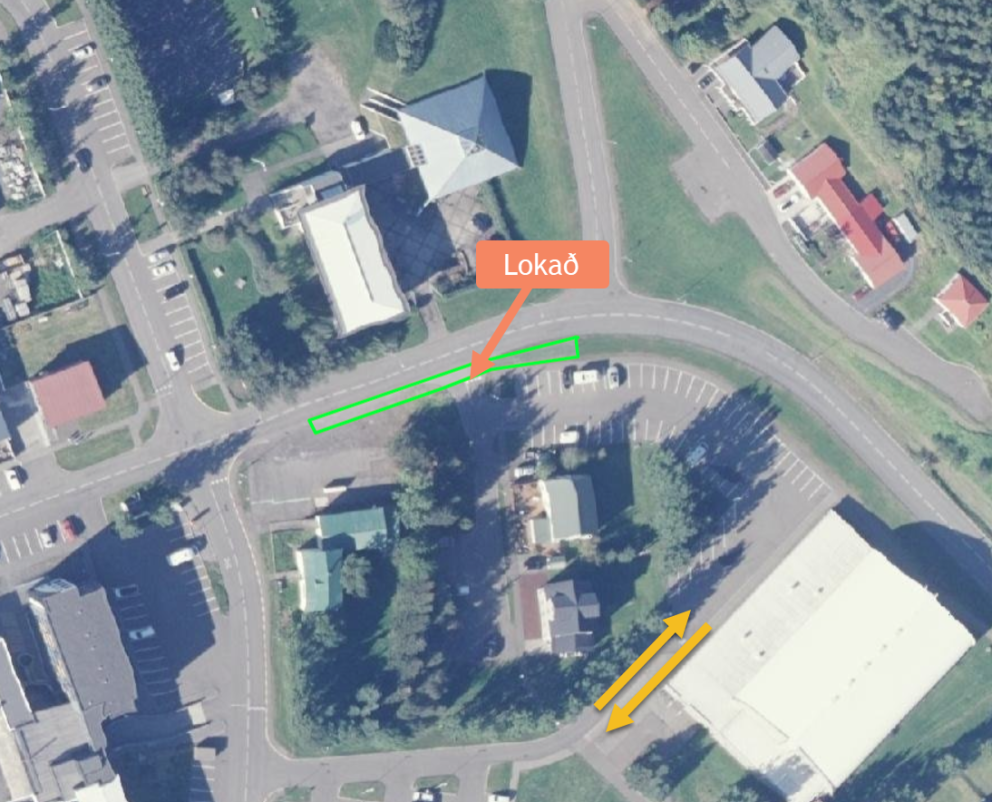 Loka þarf útkeyrslunni frá íþróttahúsinu út á Stóragarð