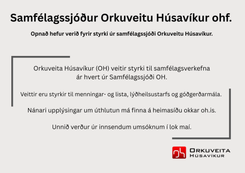 Samfélagssjóður Orkuveitu Húsavíkur ohf.