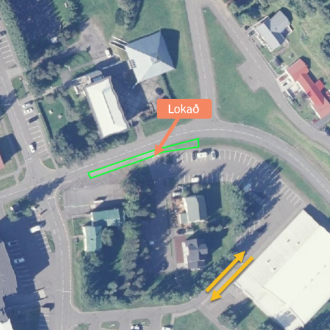 Loka þarf útkeyrslunni frá íþróttahúsinu út á Stóragarð
