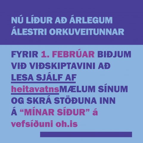 Árlegur álestur Orkuveitunnar